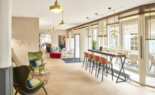 Open plan work and lounge area at MAXX Hotels